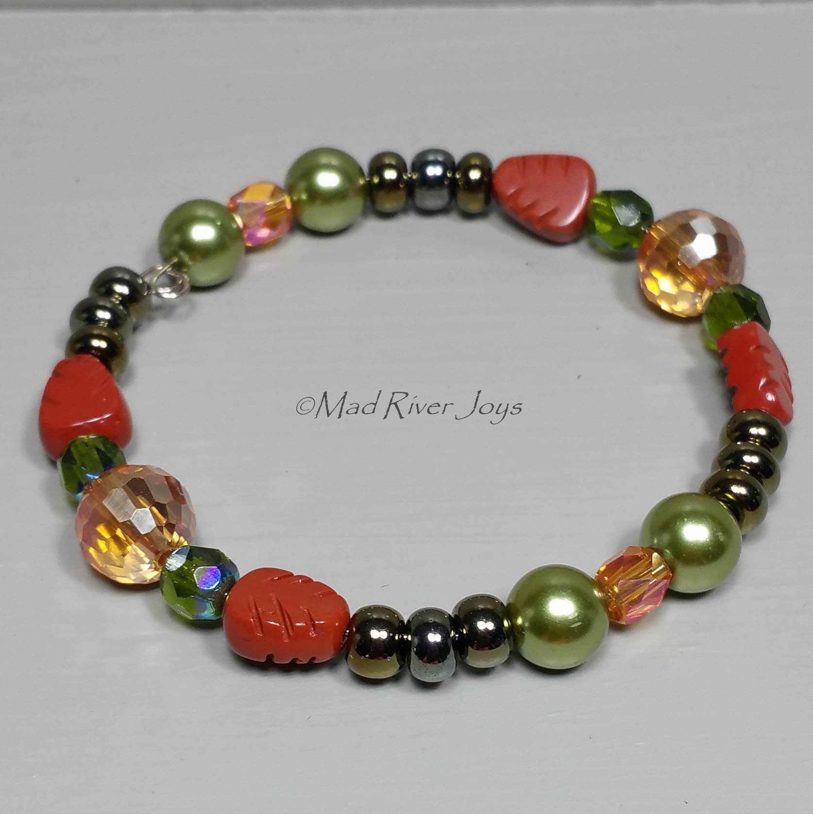 Tea Lights--Floating--Autumn Beaded Tea Light Set