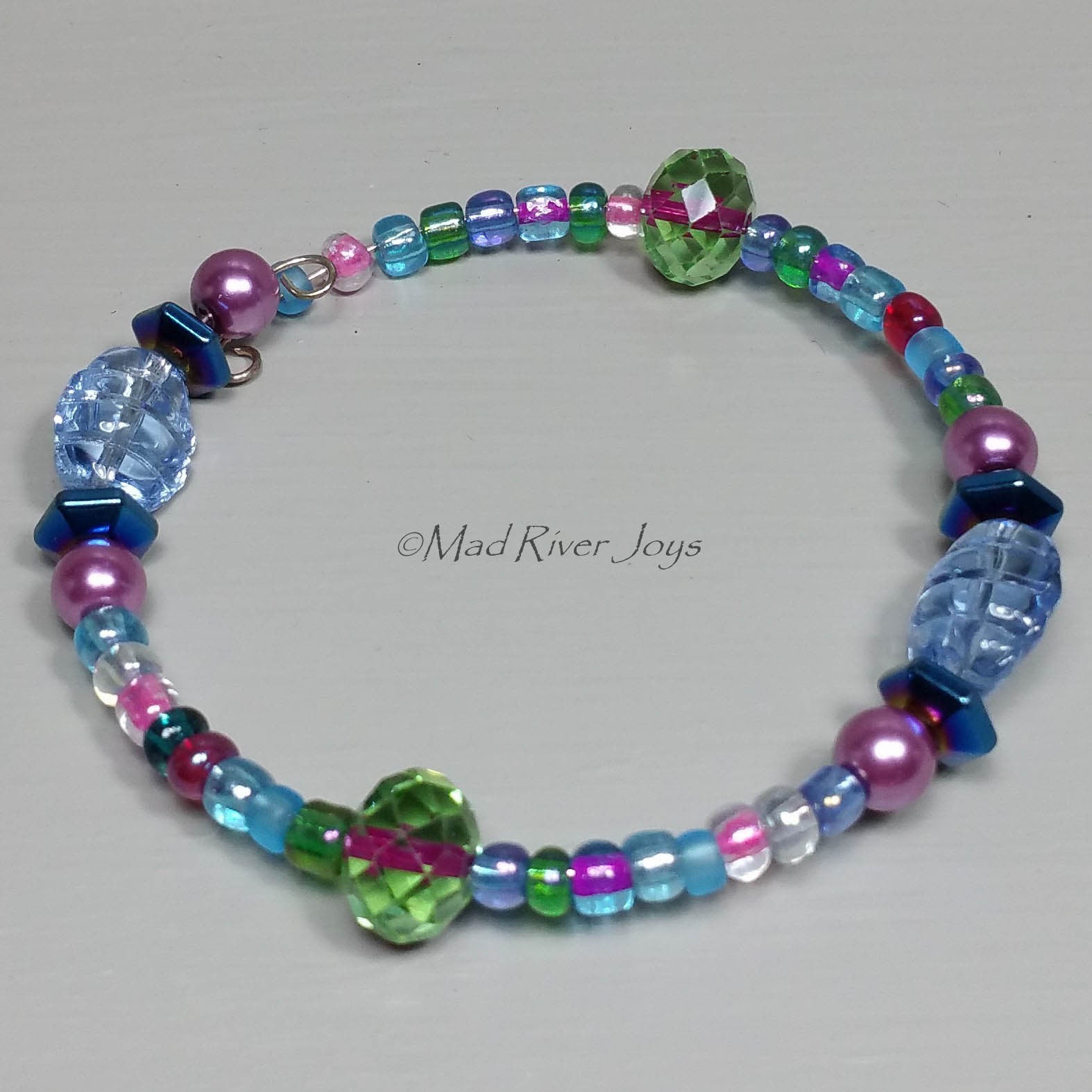 Tea Lights--Floating--Blue Berry Beaded Tea Light Set