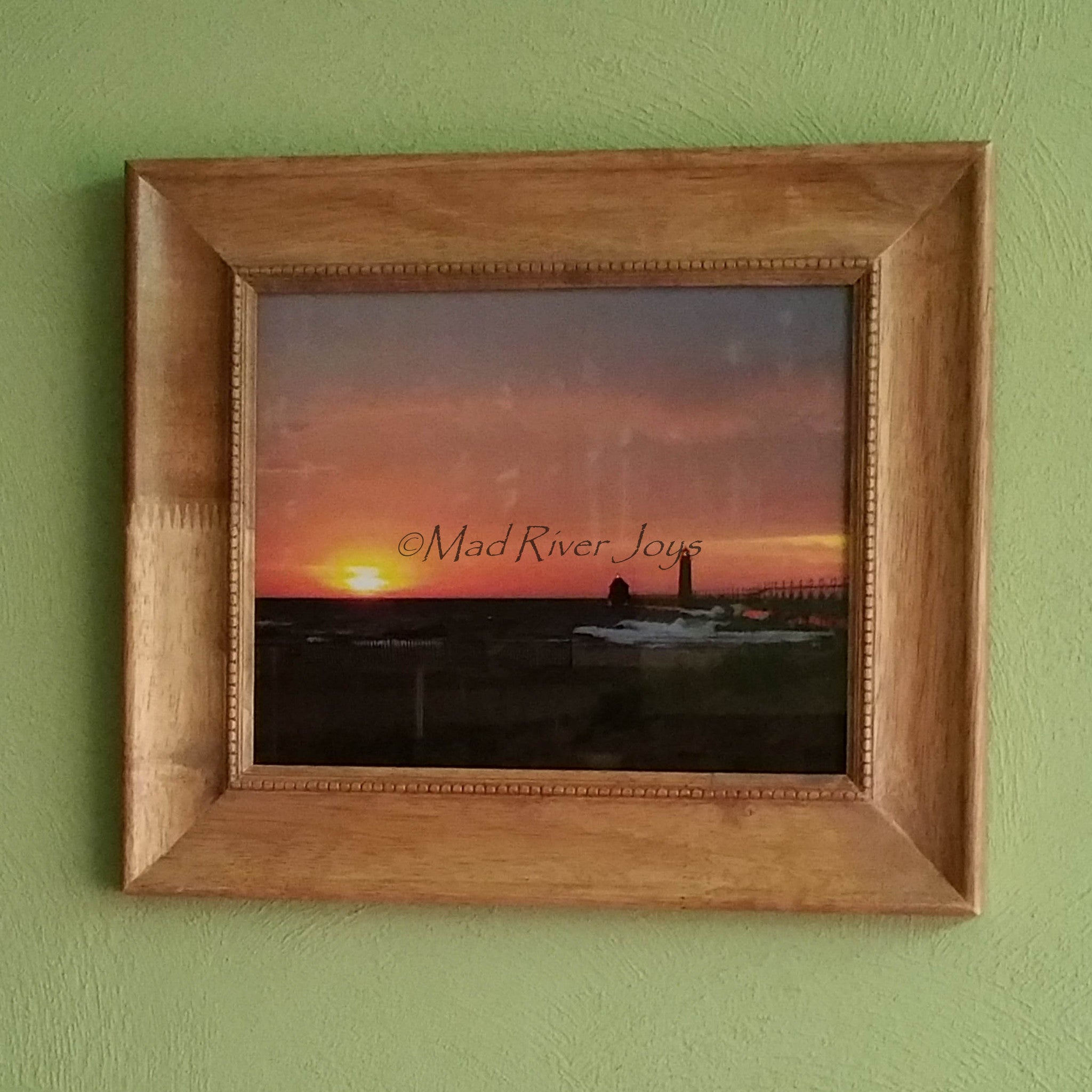 Photo Print--Framed--8" x 10"--Grand Haven Light