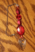 Pulls--Red Acrylic Beaded Ceiling Fan/Light Pull