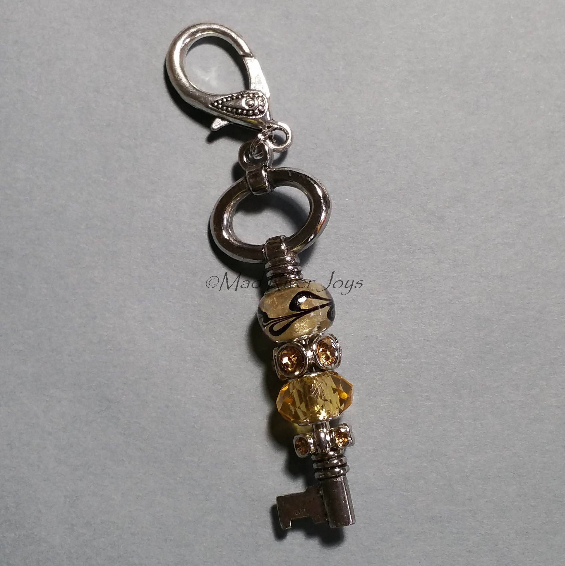 Purse Dangle--Key--Amber