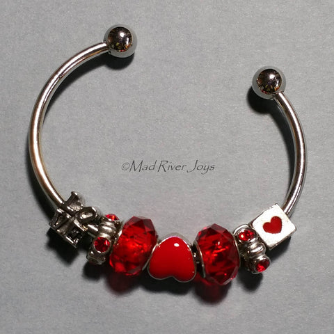 Bracelet--Cuff--Red Love