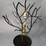 Ornament Hanger--Gold and Glass Pearl Christmas--Set of 12