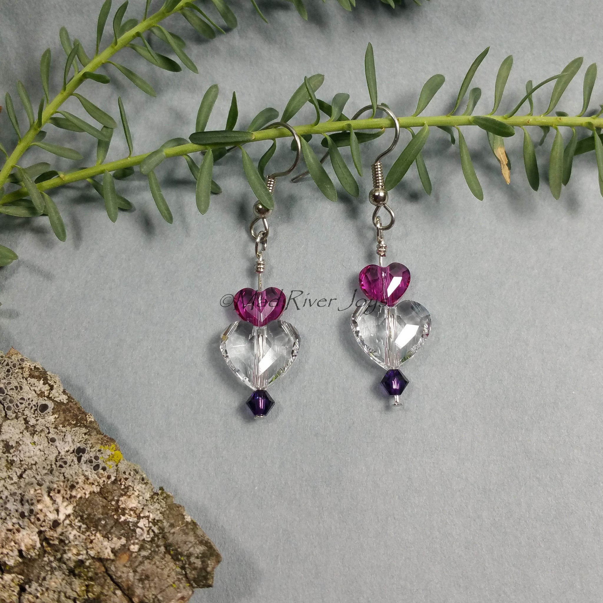 Earrings--Passionate Hearts