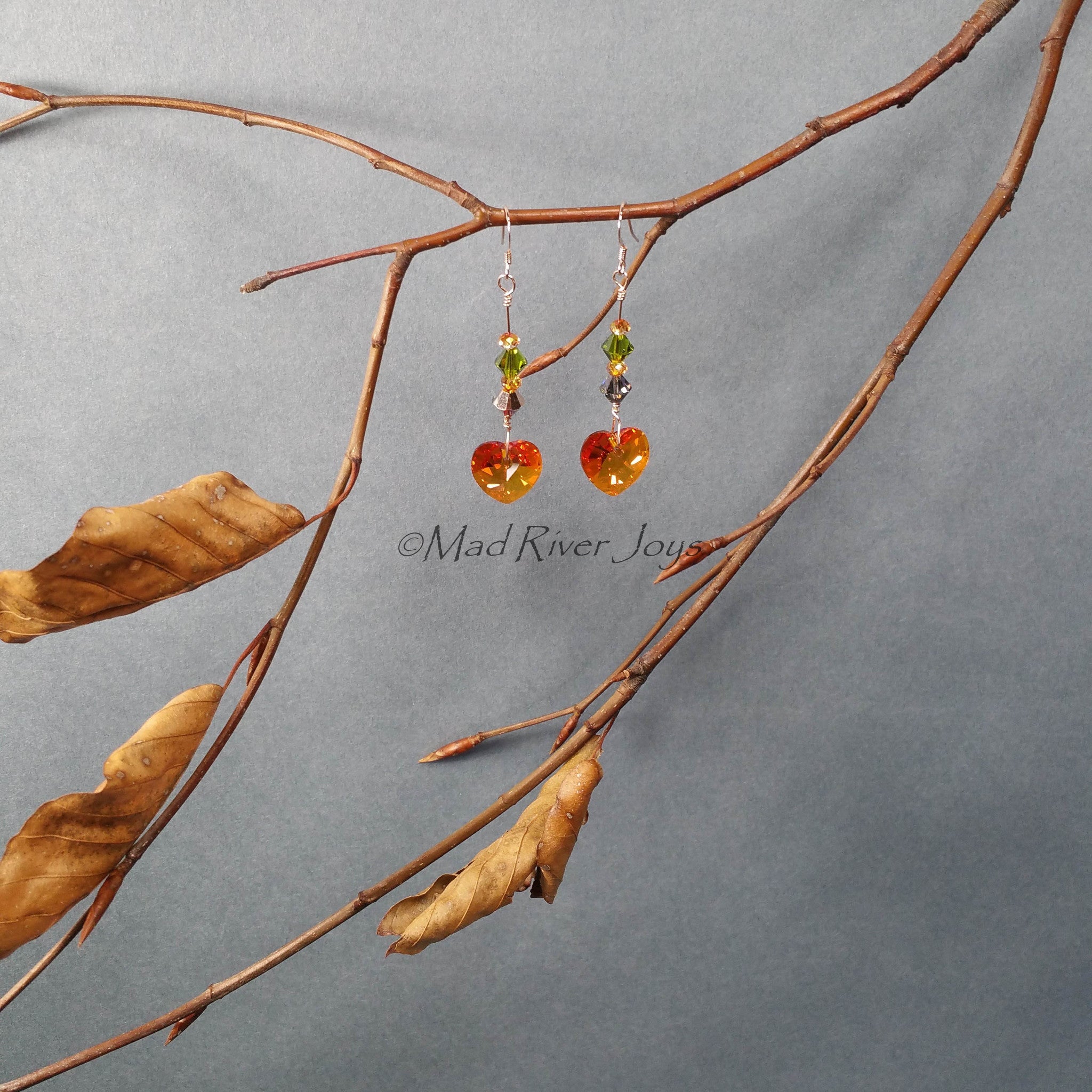 Earrings--Astral Pink Hearts--Rose Gold