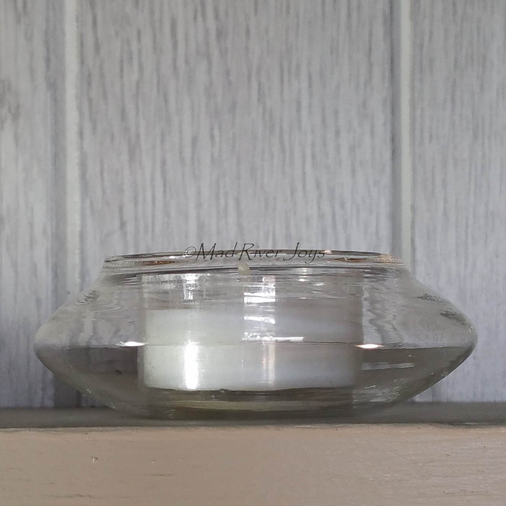 Tea Lights--Non-Floating--Jewel-tone Dyed Crushed Shell Tea Light Set