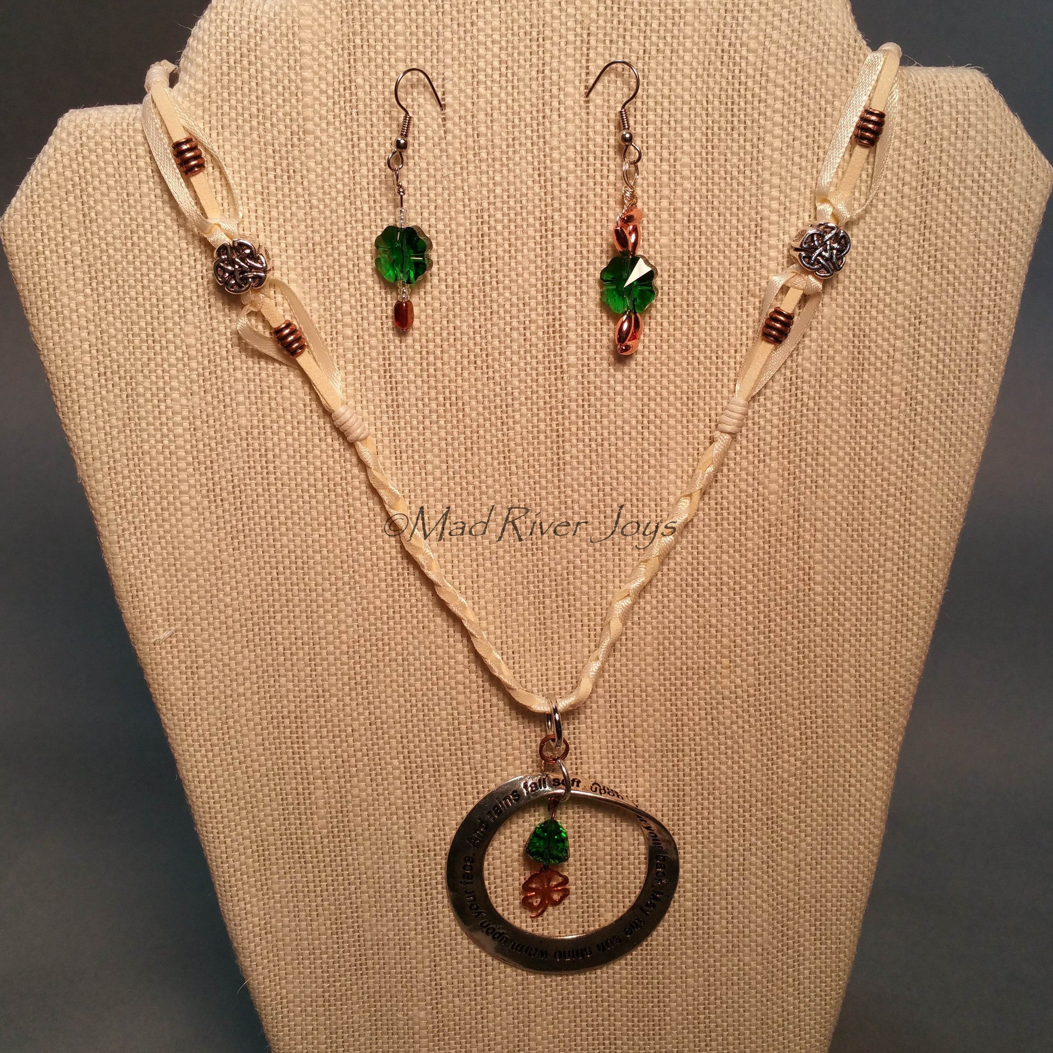 Earrings--Celtic Knotted Clover