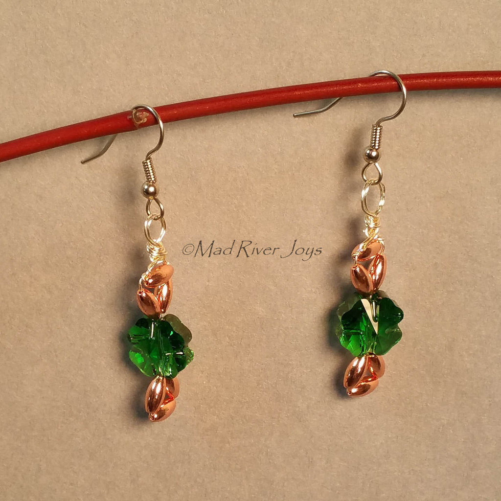 Earrings--Celtic Knotted Clover