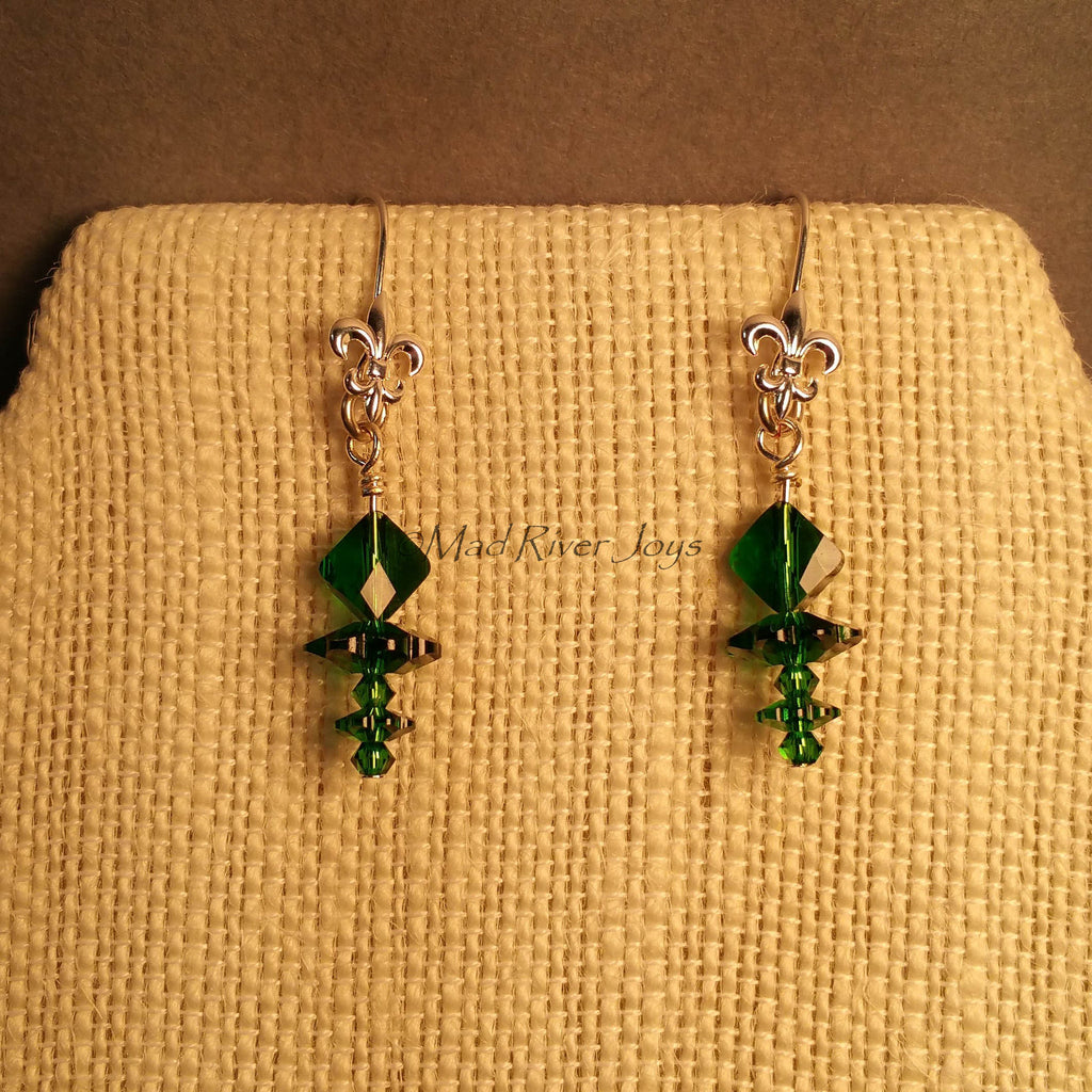 Earrings--Double Fleur de Lis