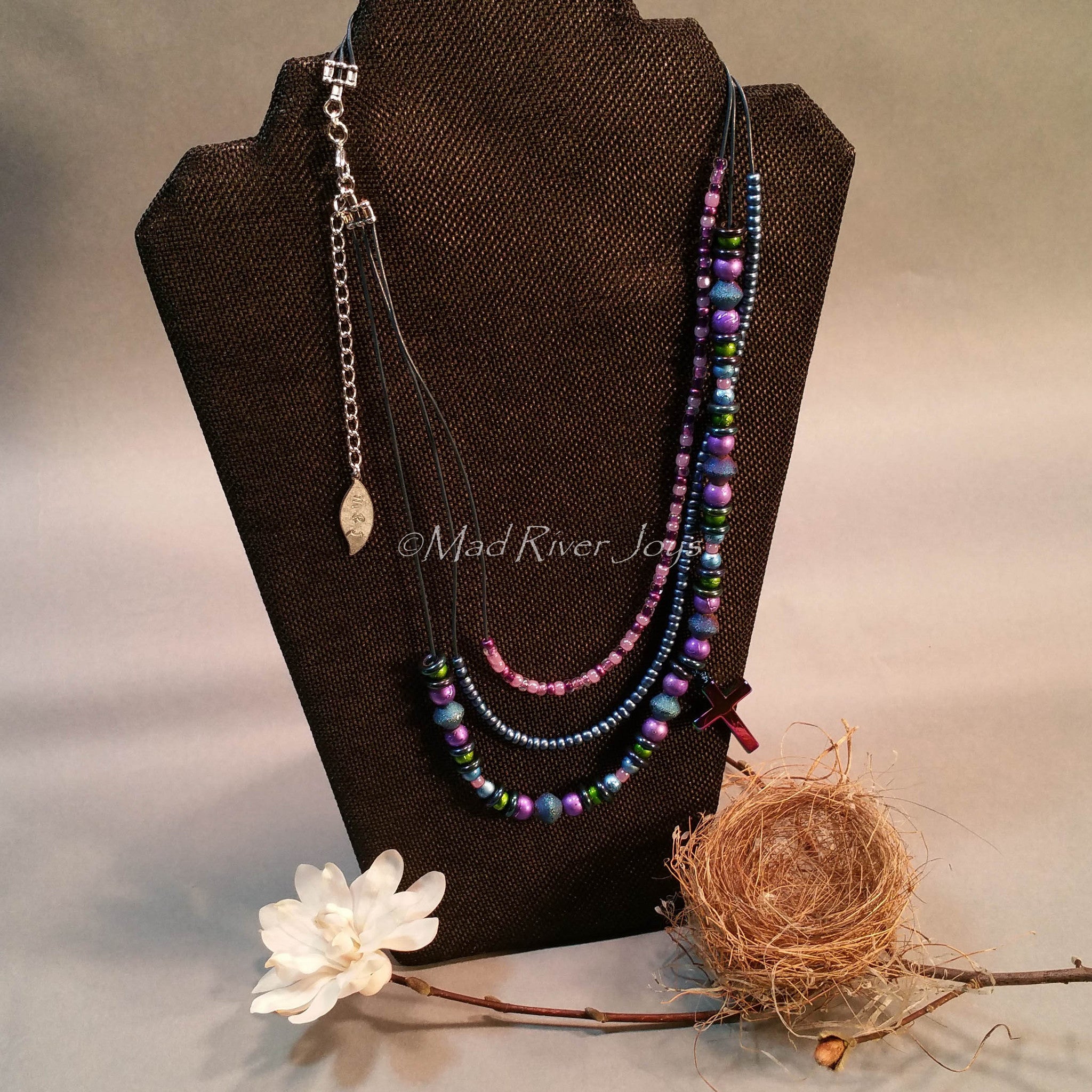 Necklace--Holy Trinity--Blue