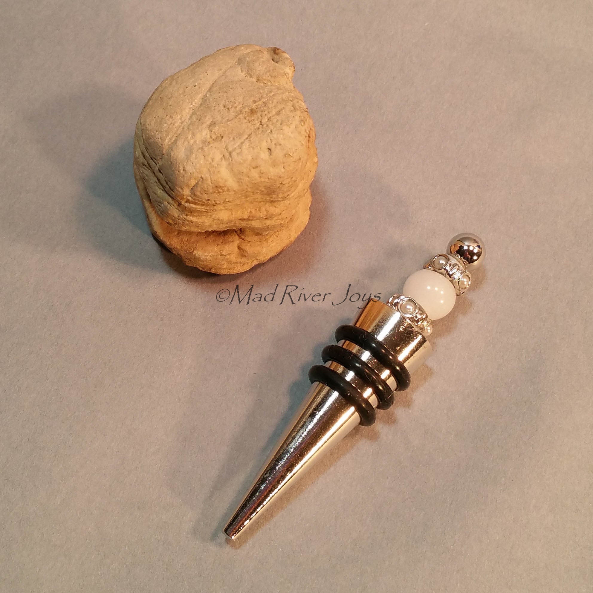 Bottle Stopper--Snowy Quartz