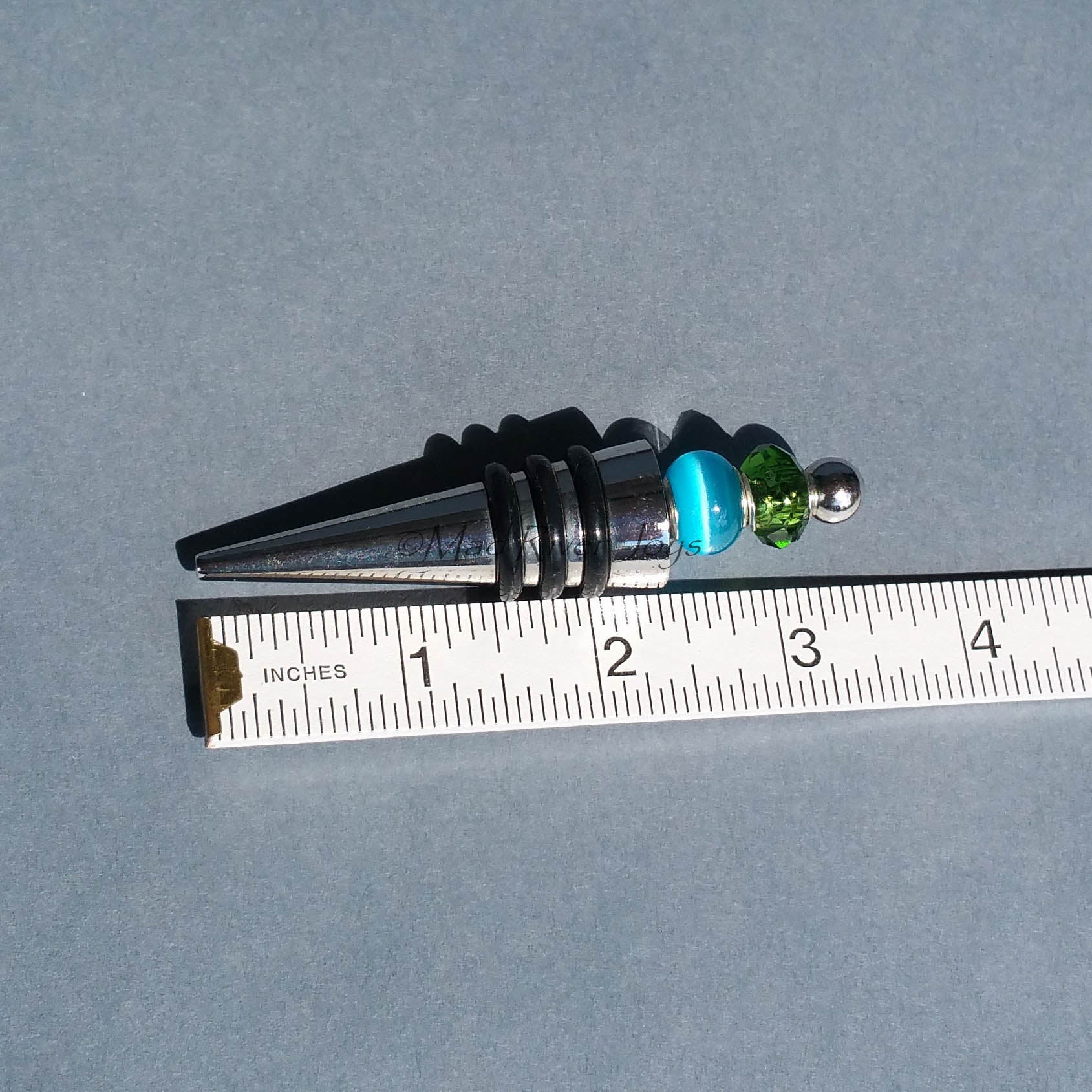 Bottle Stopper--Turquoise and Green