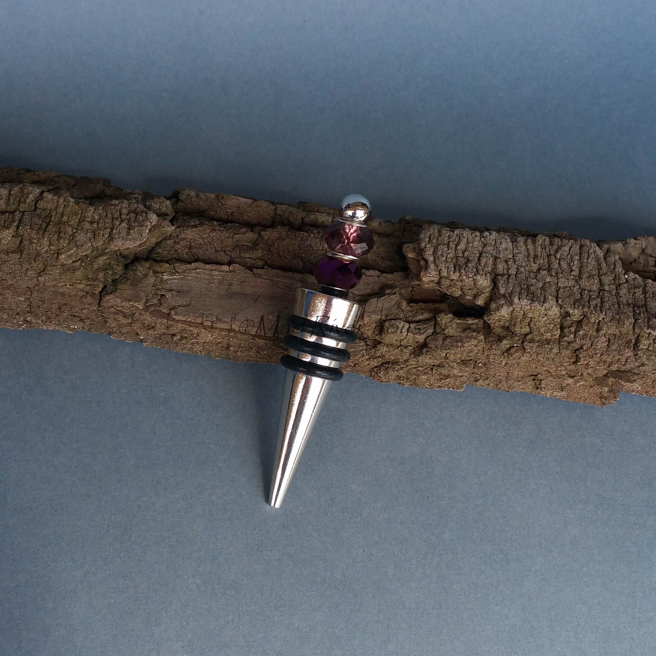 Bottle Stopper--Metallic Purple