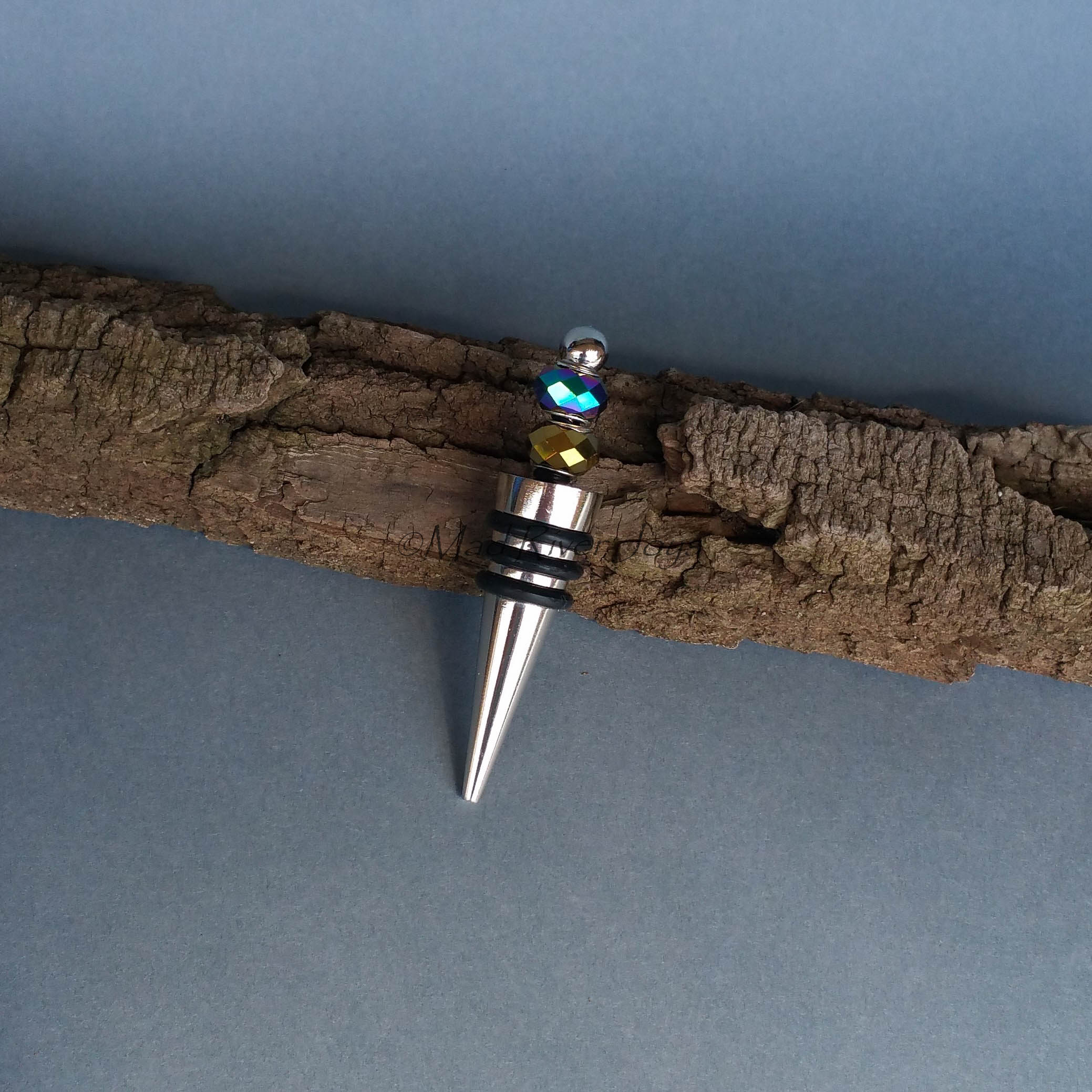 Bottle Stopper--Golden Rainbow