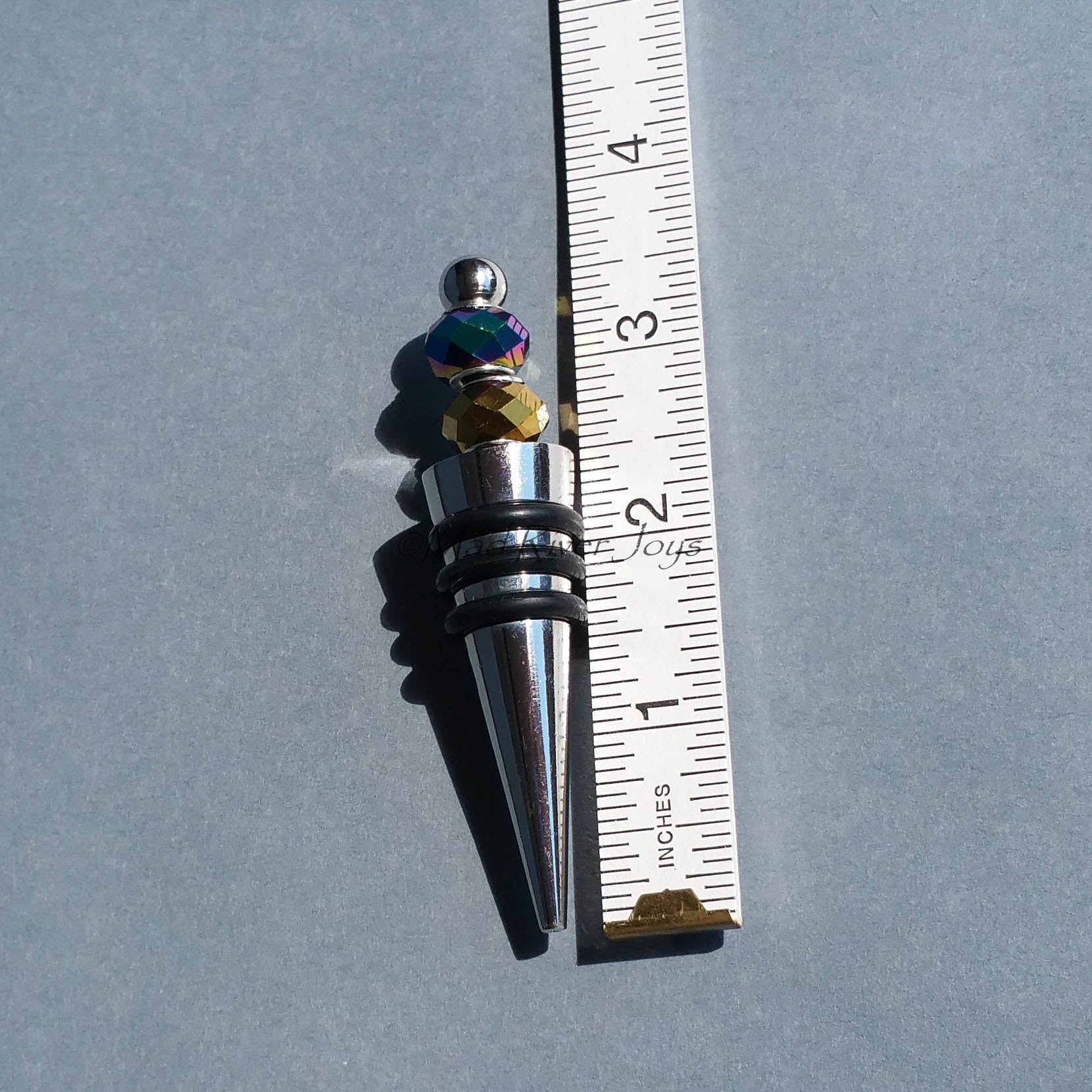 Bottle Stopper--Golden Rainbow