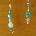 Pulls--Turquoise Acrylic with Ginkgo Beaded Ceiling Fan/Light Pull