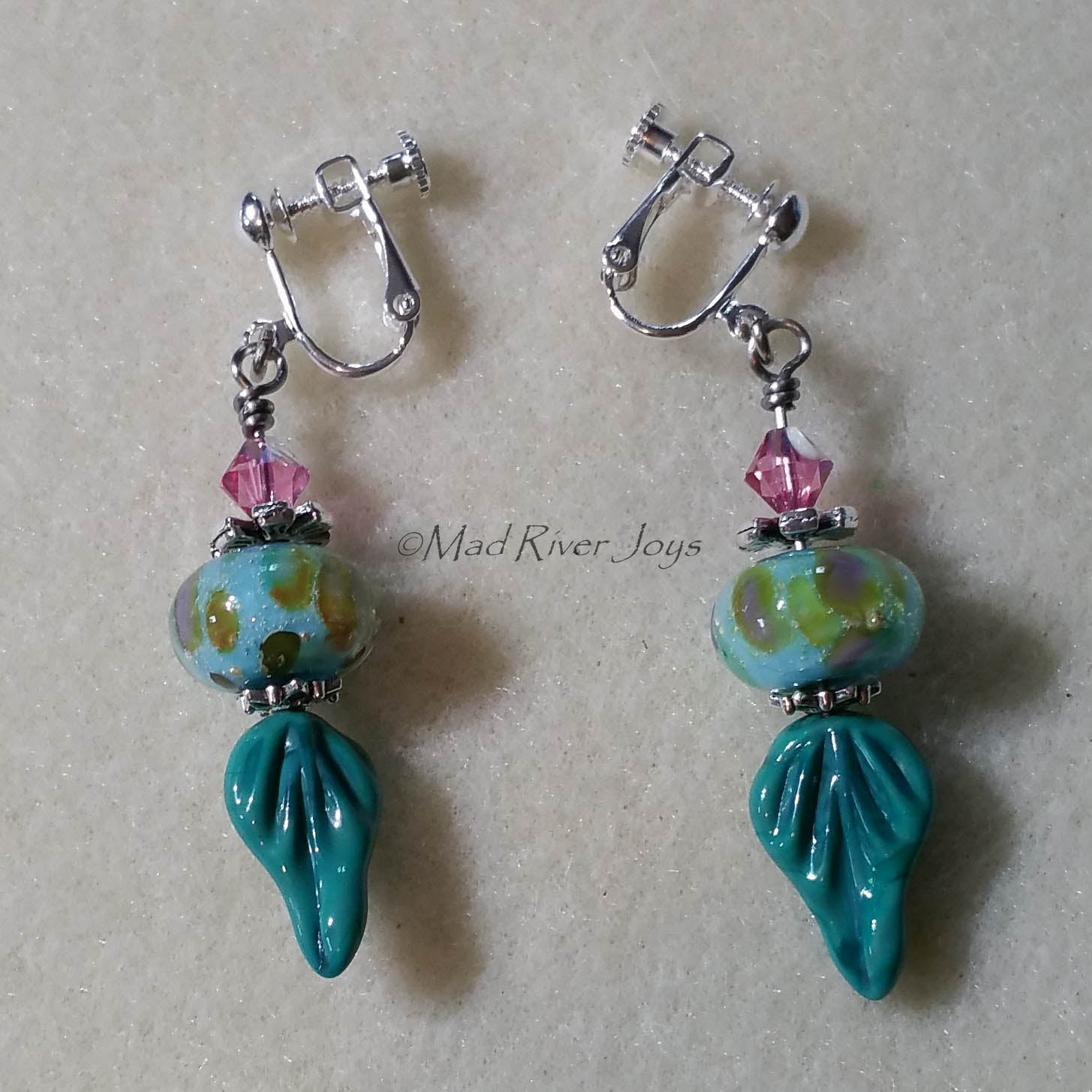 Earrings--Blissful Lampwork