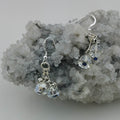 Earrings--Crystal Silver Bells
