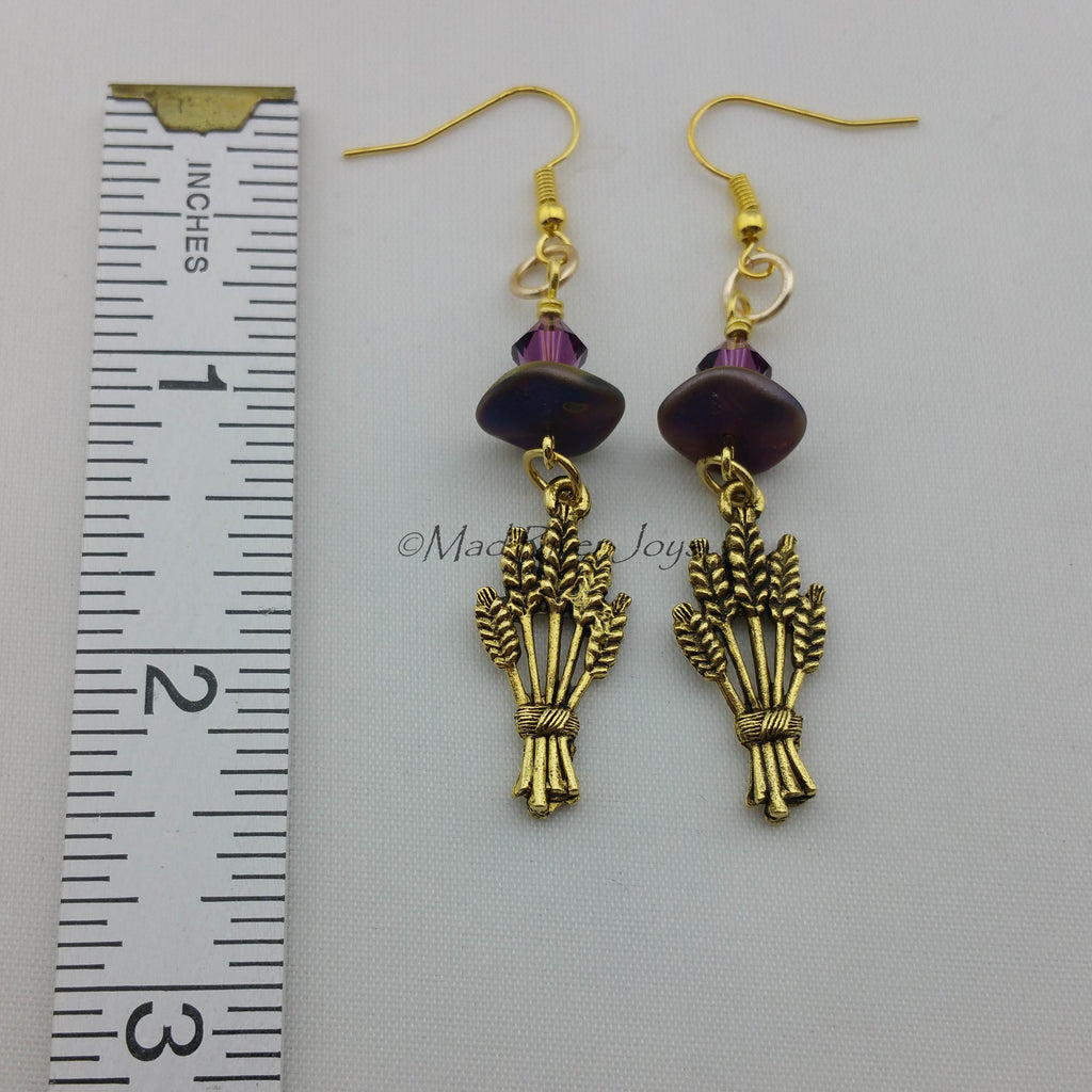 Earrings--Wheat Shocks
