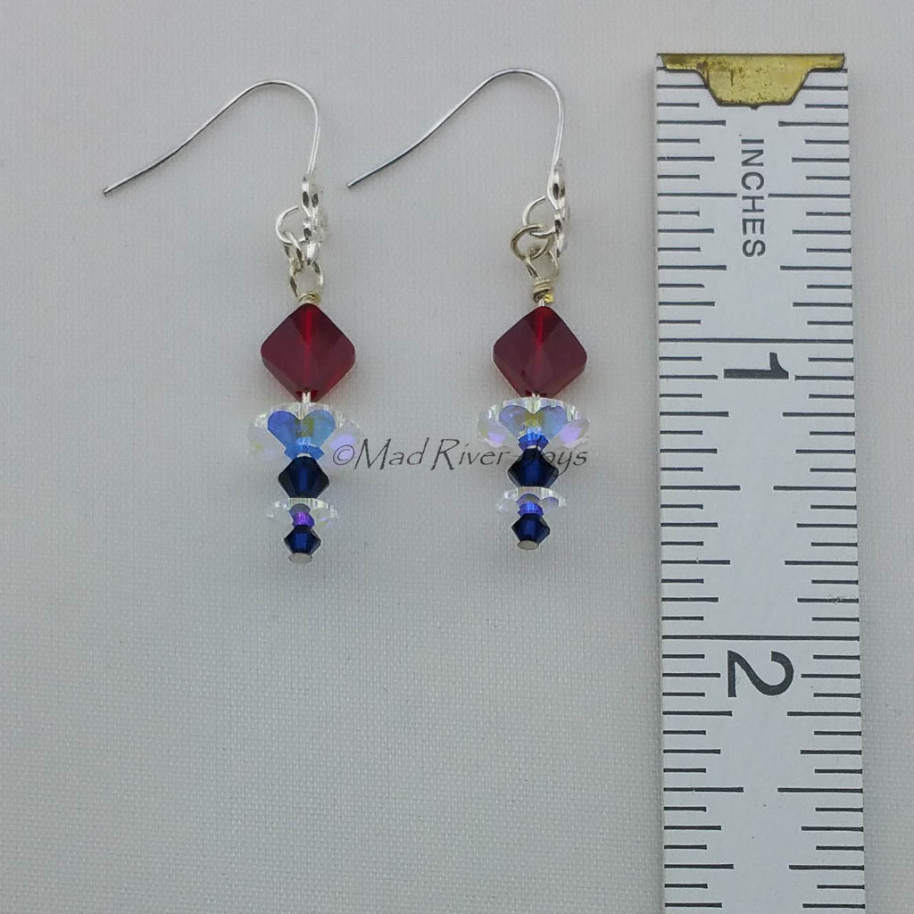 Earrings--Double Fleur de Lis