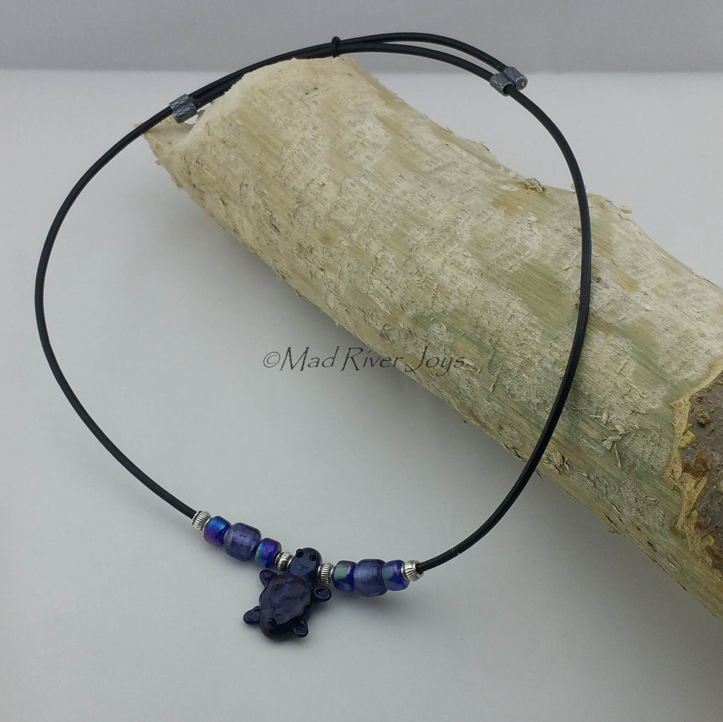 Necklace--Lampwork Turtle