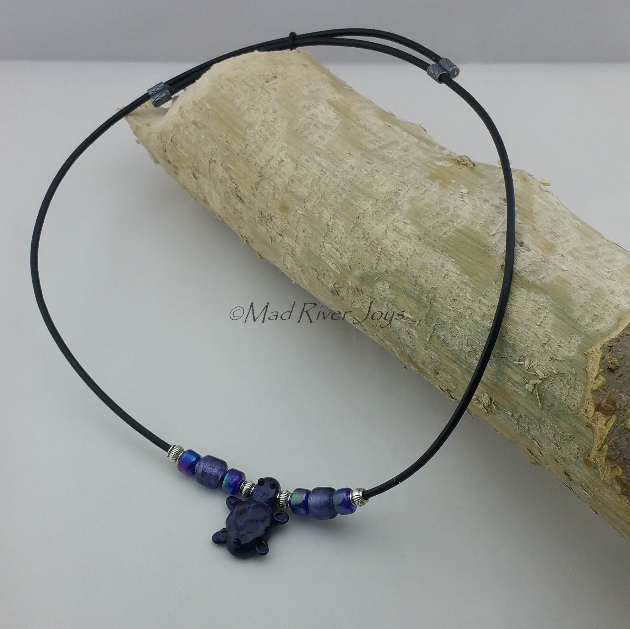 Necklace--Lampwork Turtle