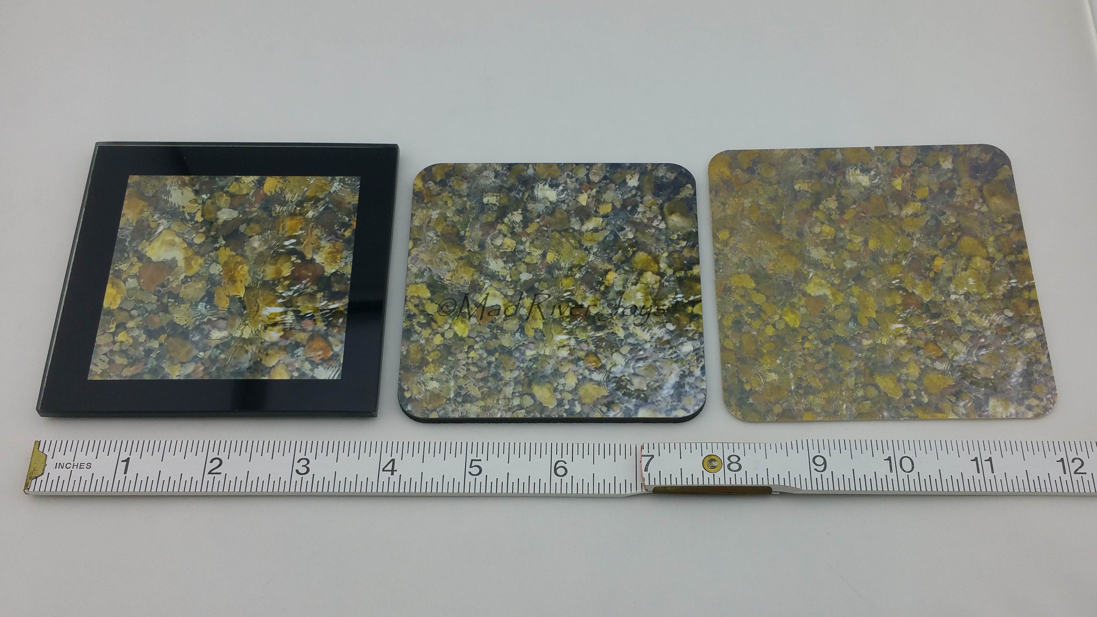 Coaster--Photo Print--Cork--River Rocks