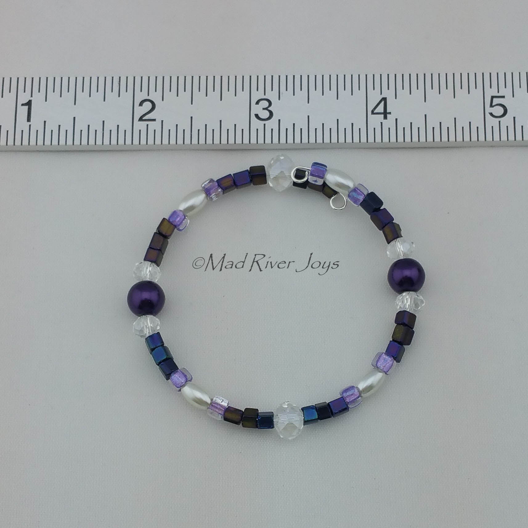 Tea Lights--Floating--Elegant Purple Beaded Tea Light Set