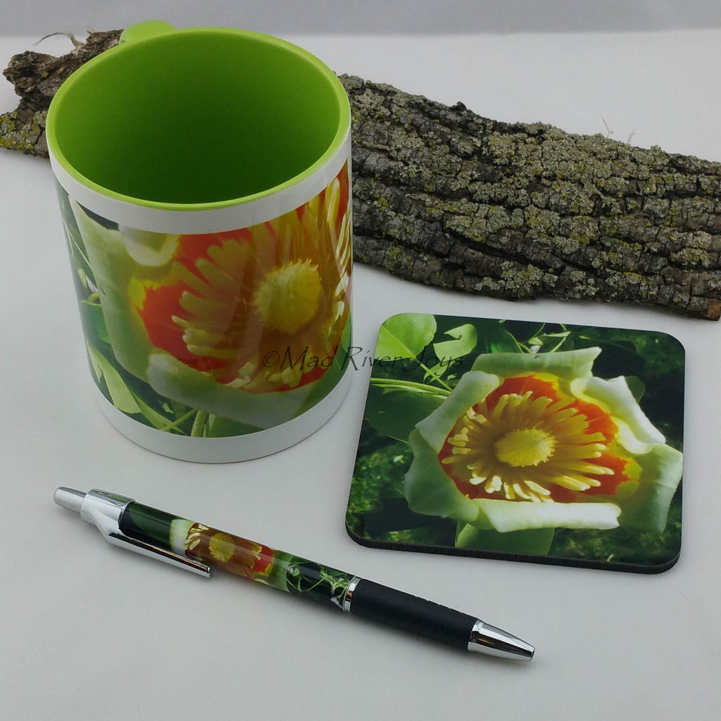 Coaster--Photo Print--Cork--Tulip Tree Flower