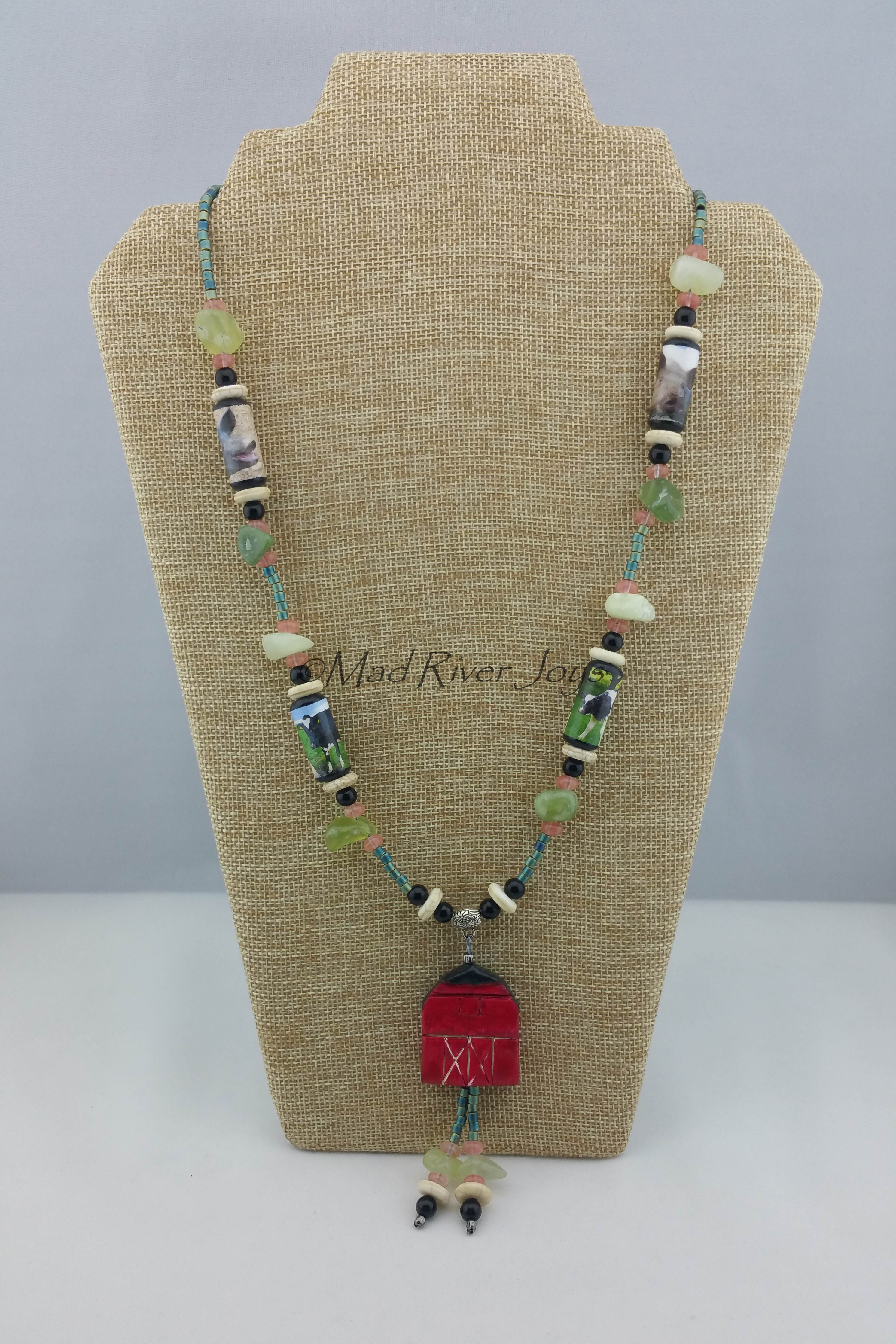 Necklace--Cow & Pig Farmyard