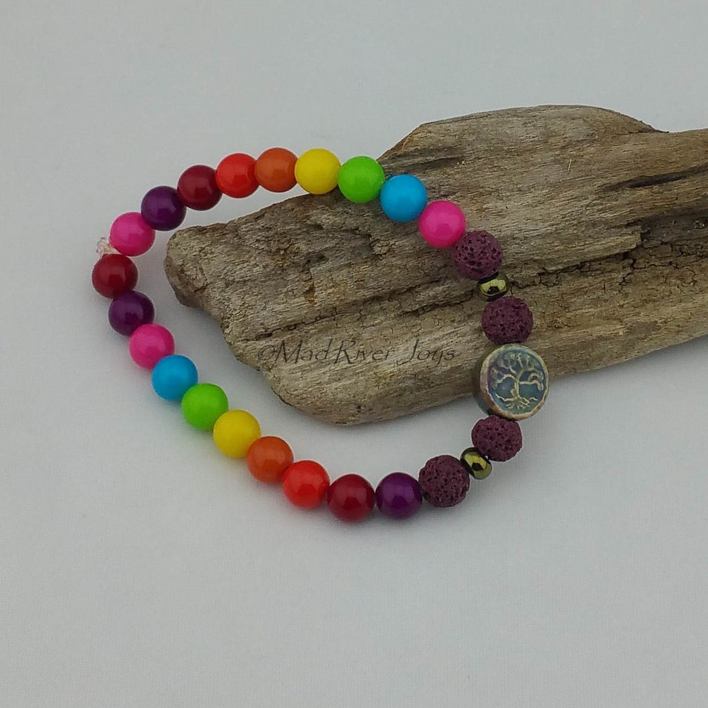 Bracelet--Stretch--Aroma--Charm--Druk--8mm