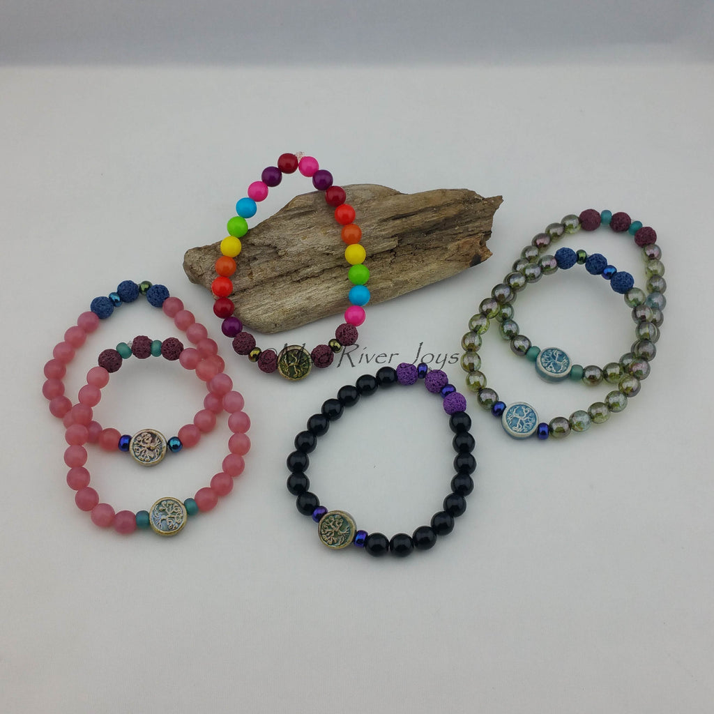 Bracelet--Stretch--Aroma--Charm--Druk--8mm