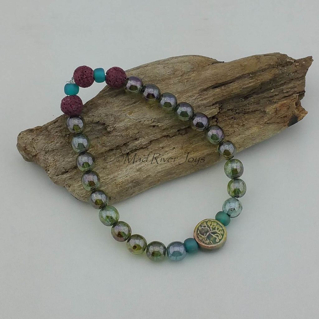 Bracelet--Stretch--Aroma--Charm--Druk--8mm