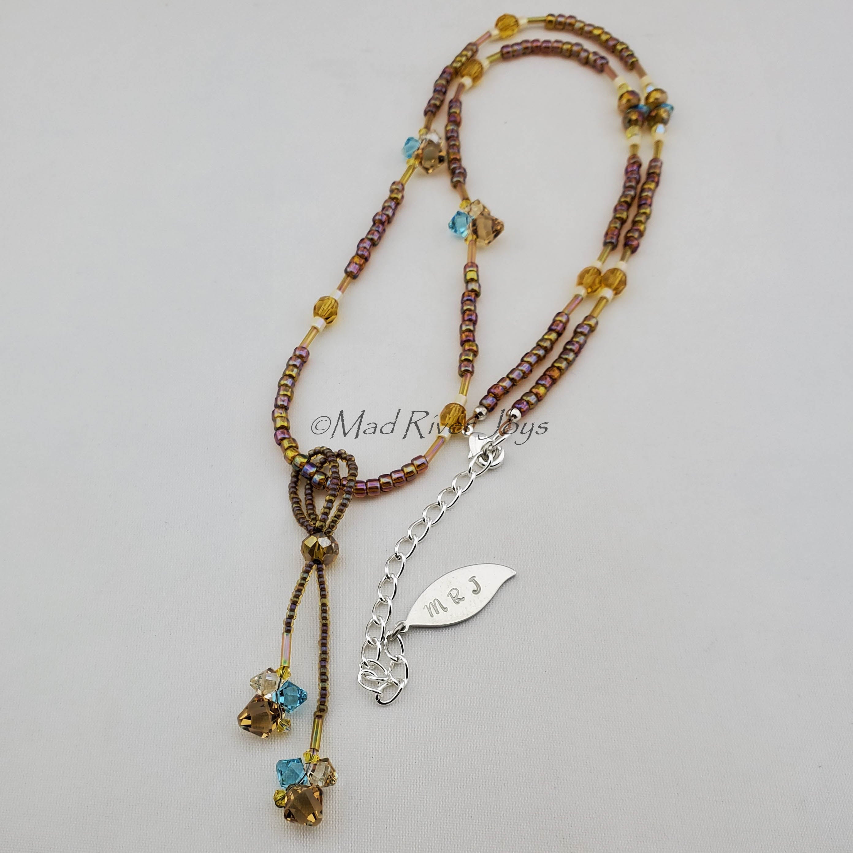 Necklace--Shades of Topaz Drops