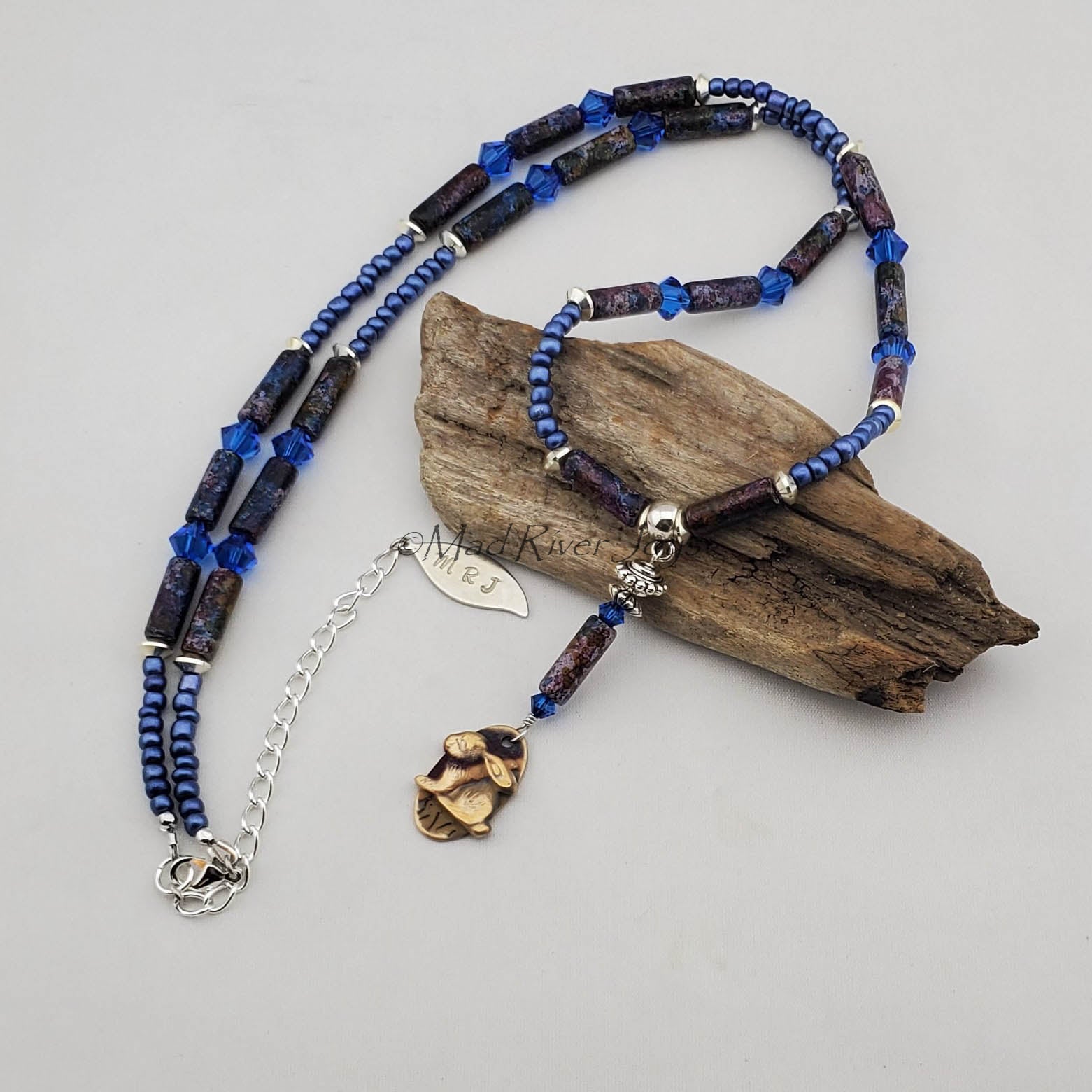 Necklace--Bunny Blue