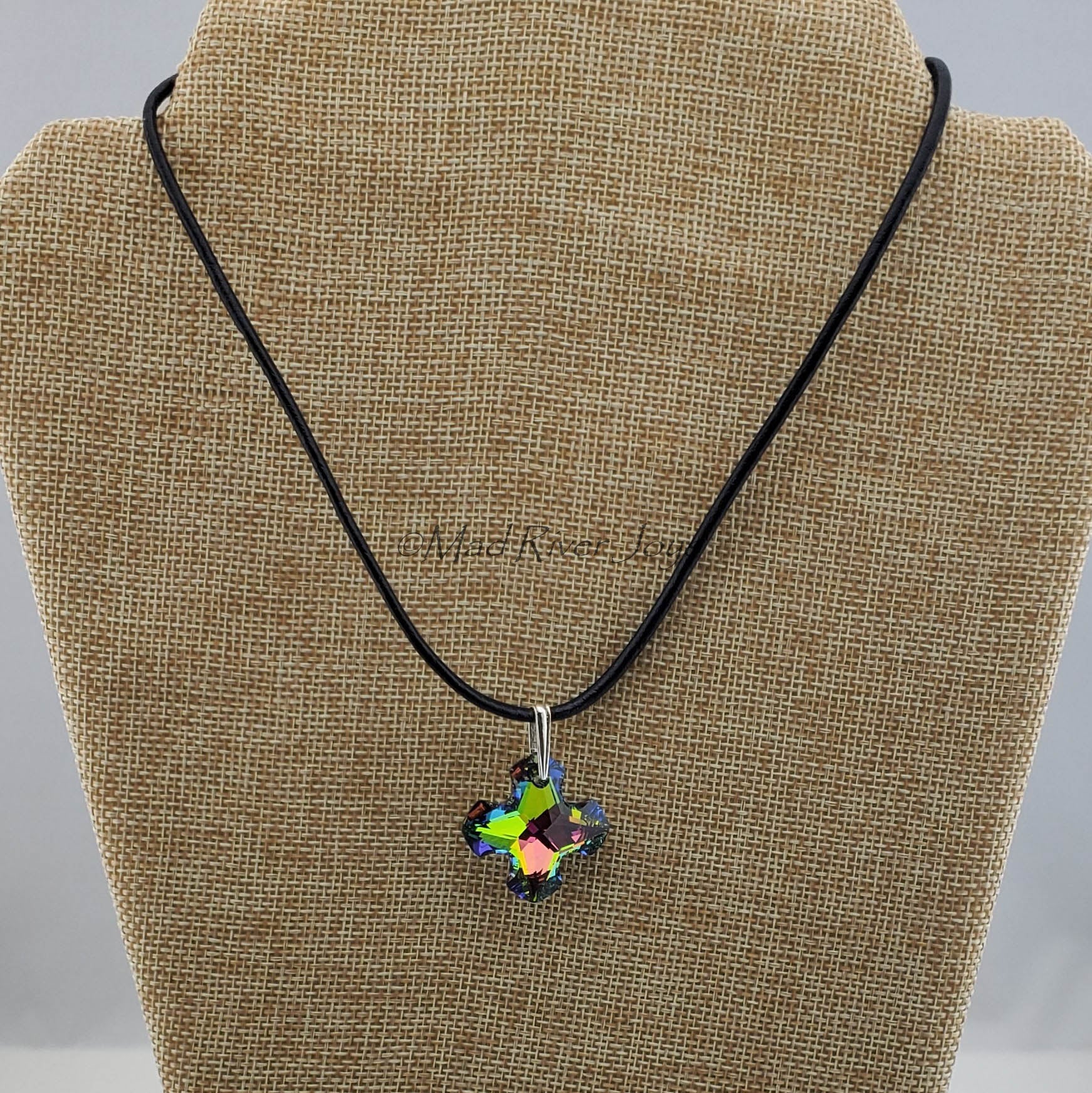 Earrings--Greek Cross Crystal