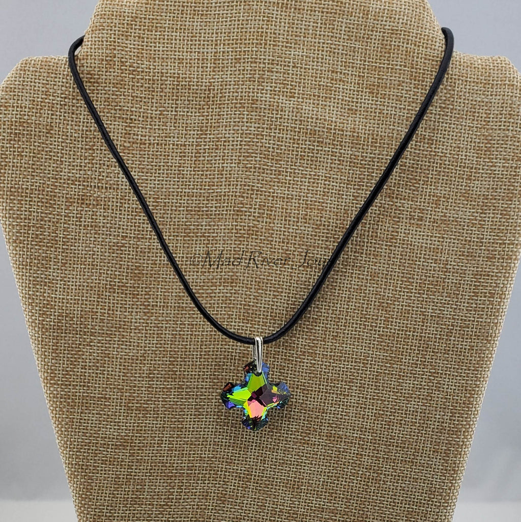 Necklace--Greek Cross Crystal