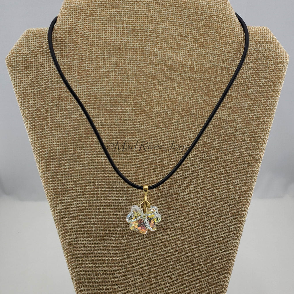 Earrings--Clover Crystal