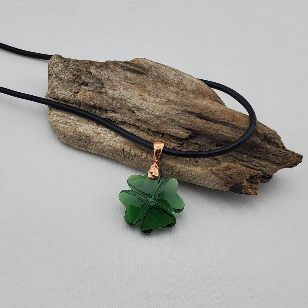 Earrings--Clover Crystal