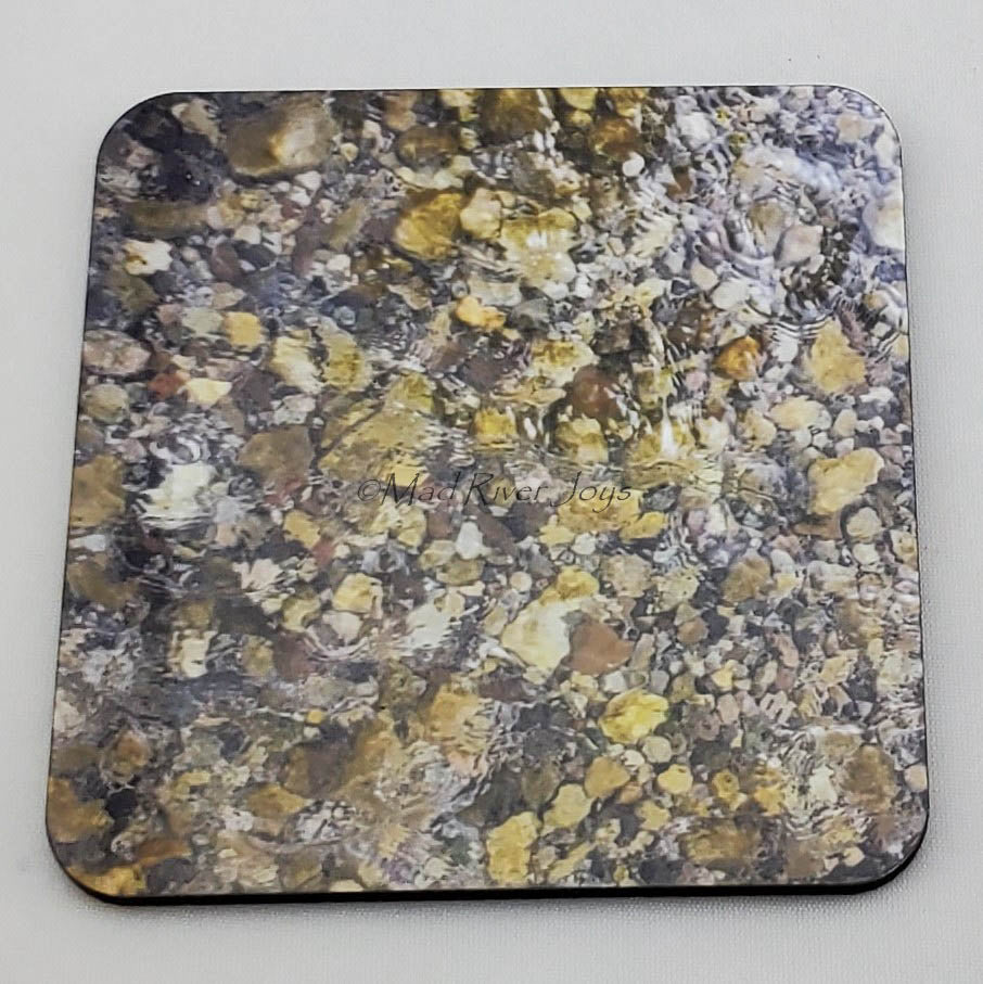 Coaster--Photo Print--Cork--River Rocks